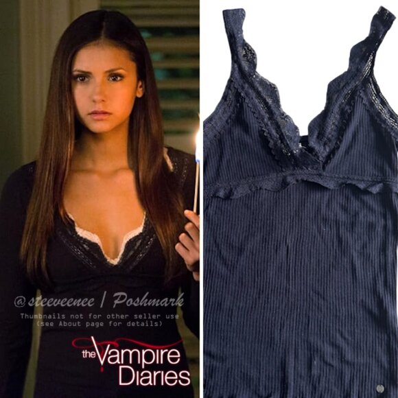 RARE Denim & Supply Ralph Lauren Cotton Lace Trim Camisole ALT ASO Elena Gilbert - Picture 1 of 8